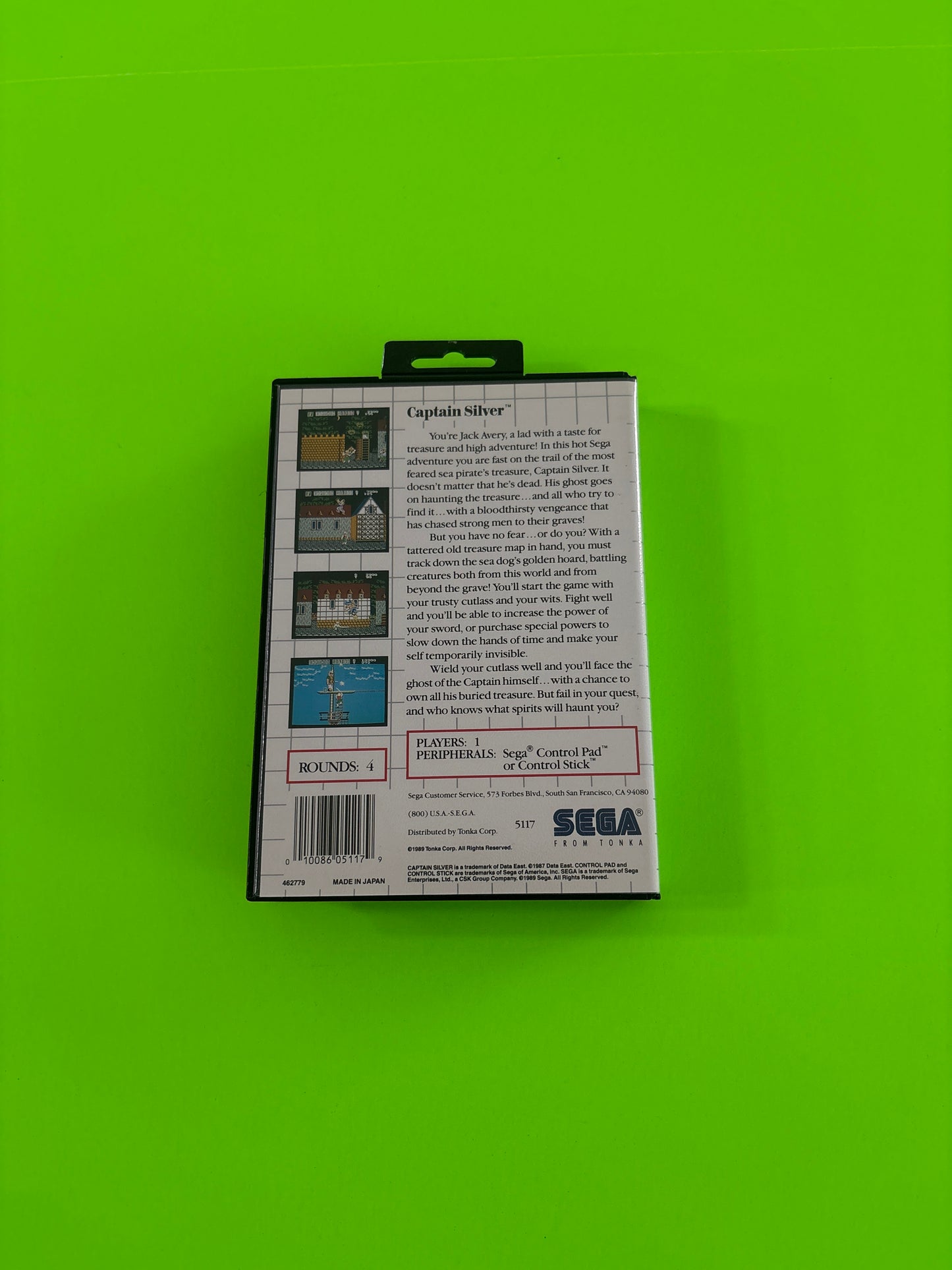 Captain Silver (Sega Master System, 1987) Complete w/Manual Authentic