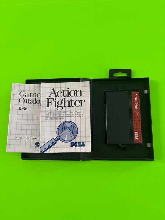 Action Fighter (Sega Master System, 1986) Complete w/Manual Authentic