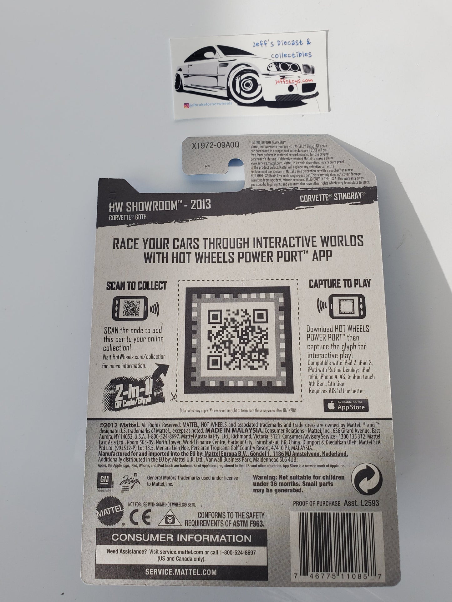 2013 Hot Wheels Corvette Stingray #203 Purple