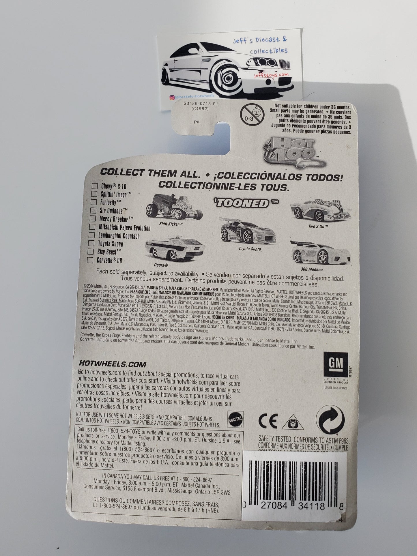 2004 Hot Wheels Tooned 1963 Corvette #93