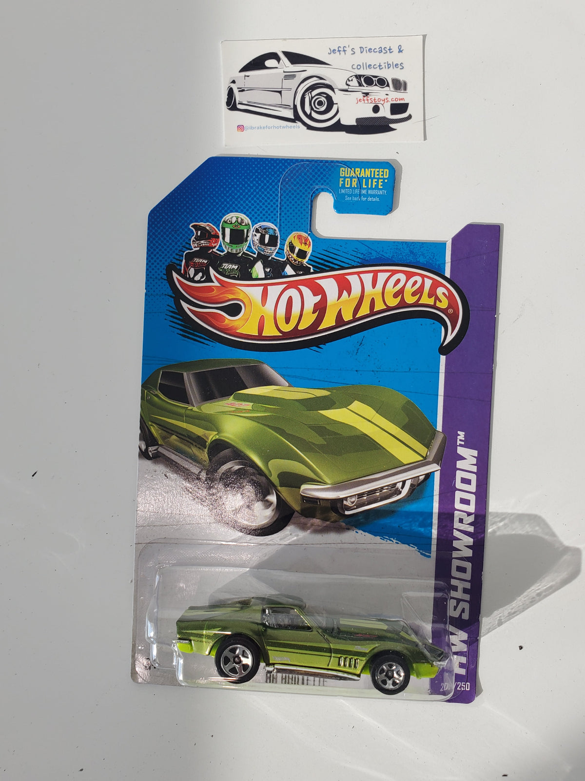 2013 Hot Wheels '69 Corvette #201 Green Kmart Exclusive