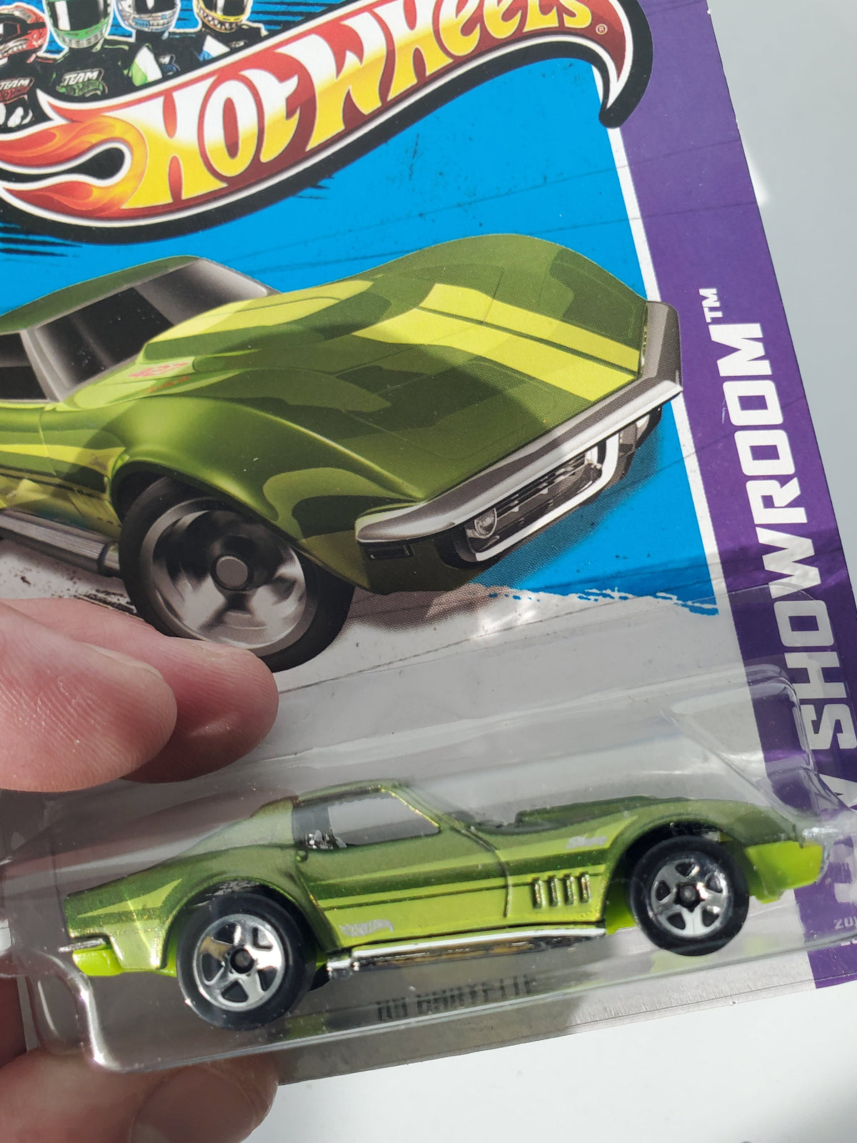 2013 Hot Wheels '69 Corvette #201 Green Kmart Exclusive
