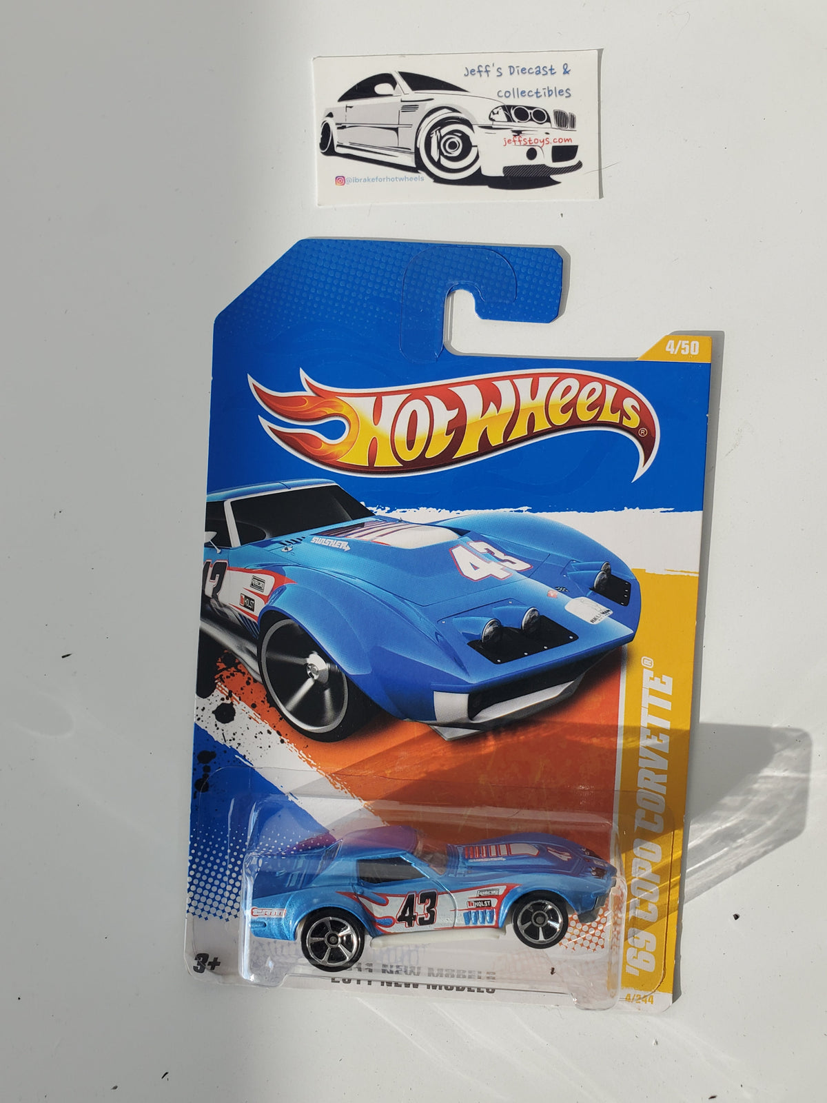 2011 Hot Wheels '69 Copo Corvette #4 Blue