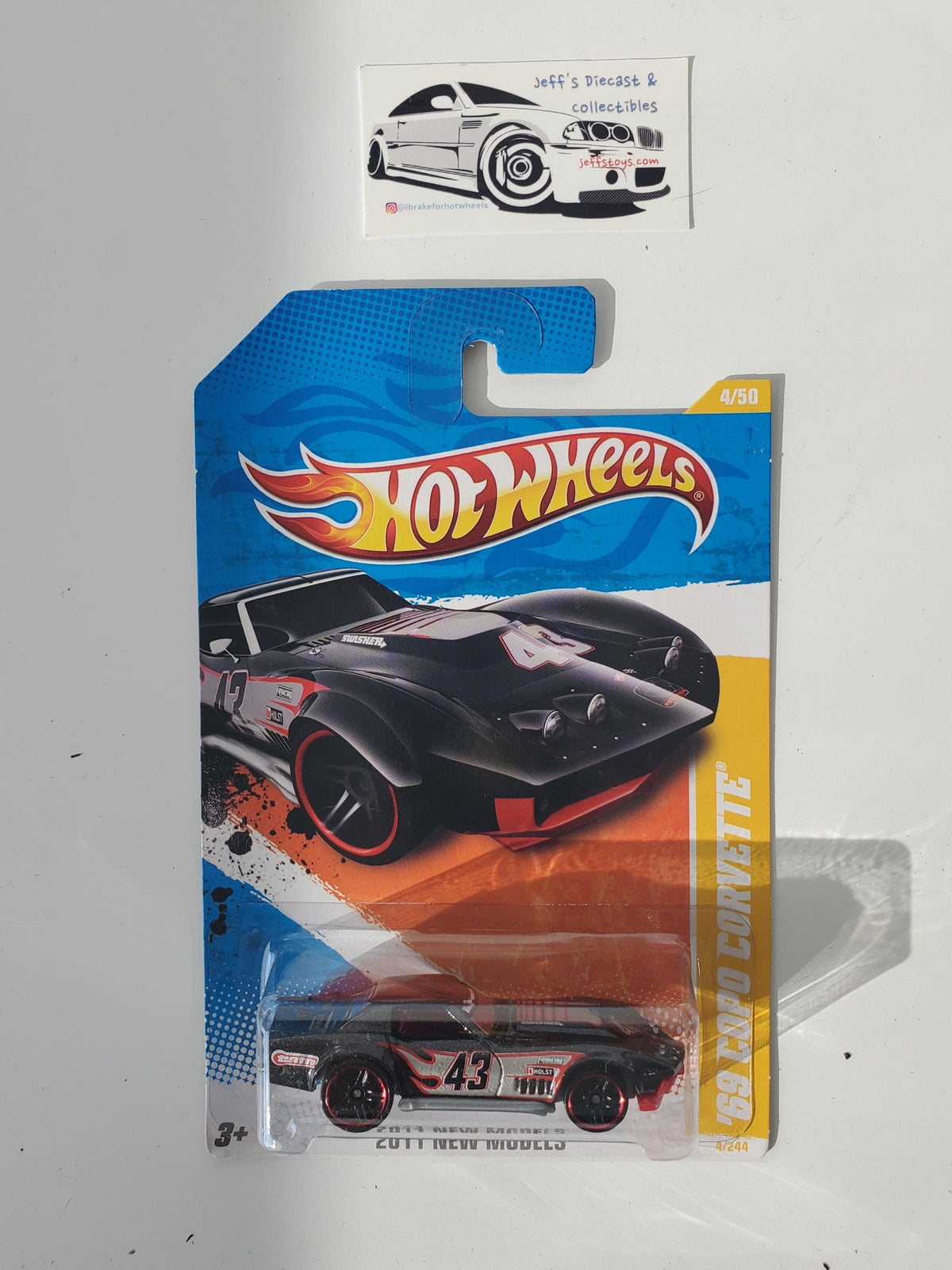 2011 Hot Wheels '69 Copo Corvette #4 Black