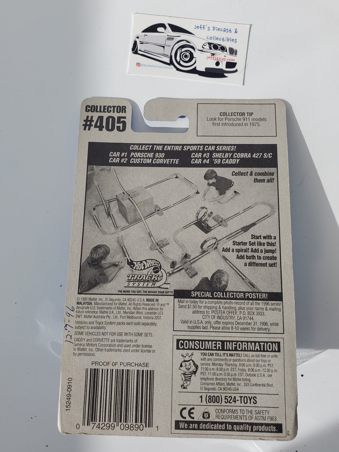 1996 Hot Wheels Custom Corvette #405