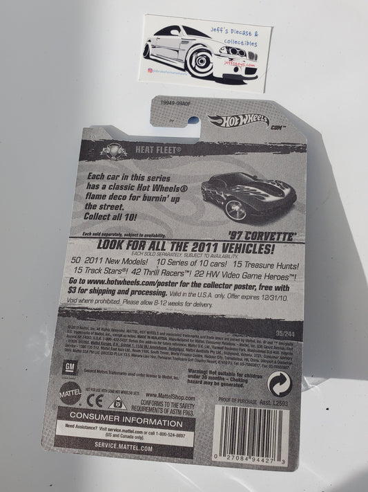 2011 Hot Wheels '97 Corvette #95 Blue