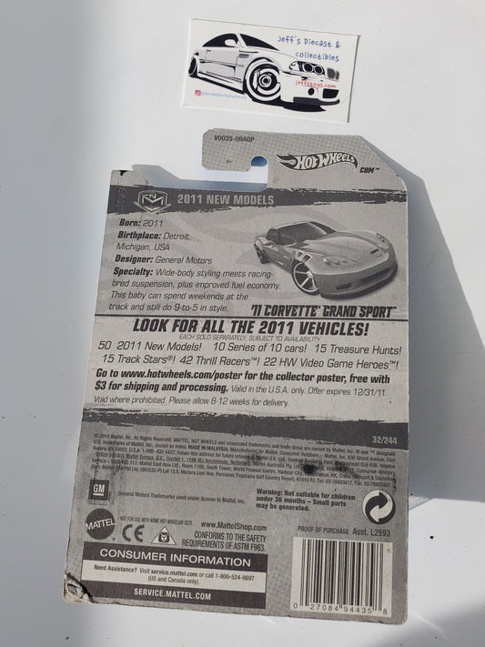 2011 Hot Wheels '11 Corvette Grand Sport #32 Blue