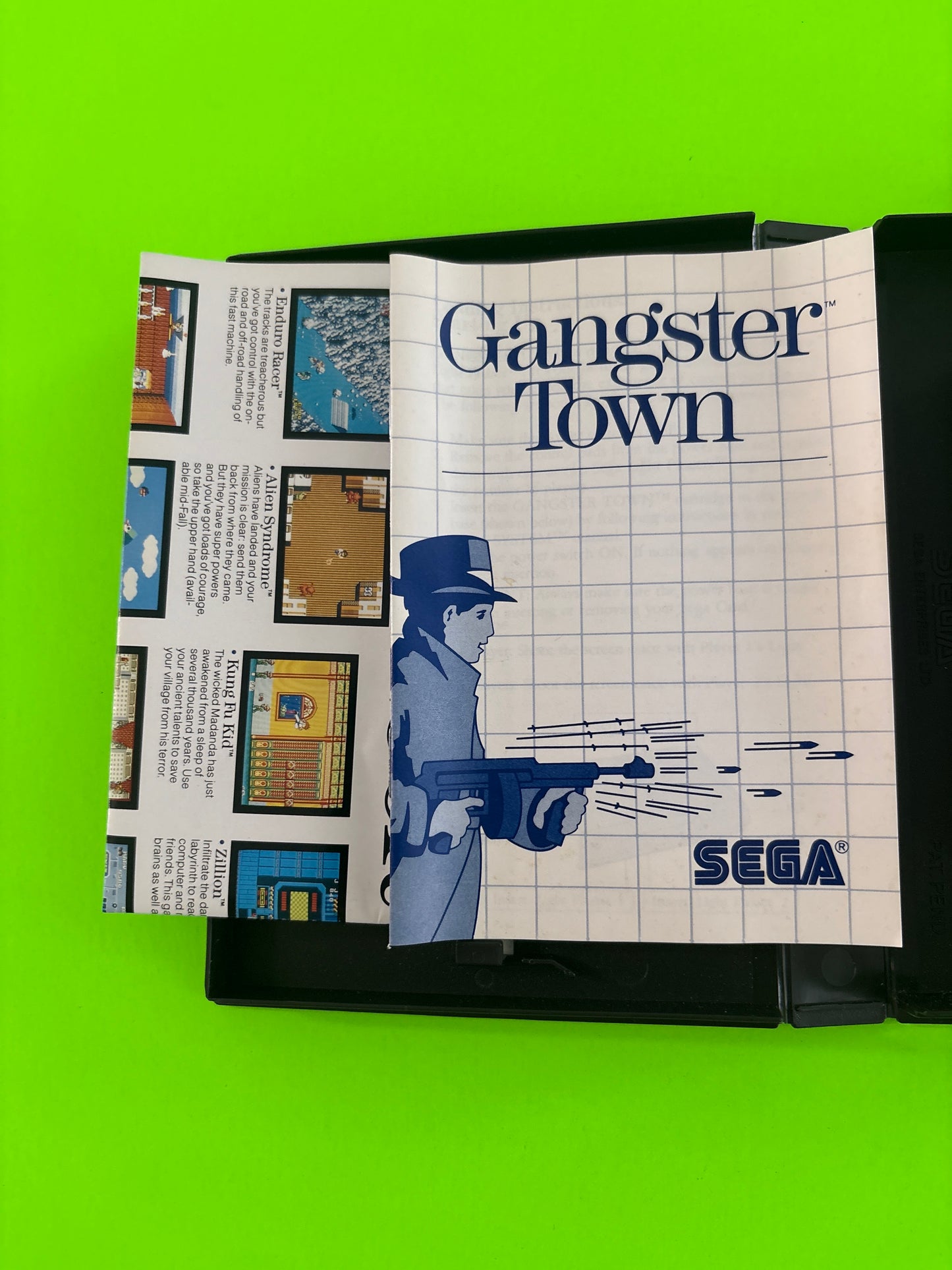 Gangster Town (Sega Master System, 1987) Complete w/Manual Authentic