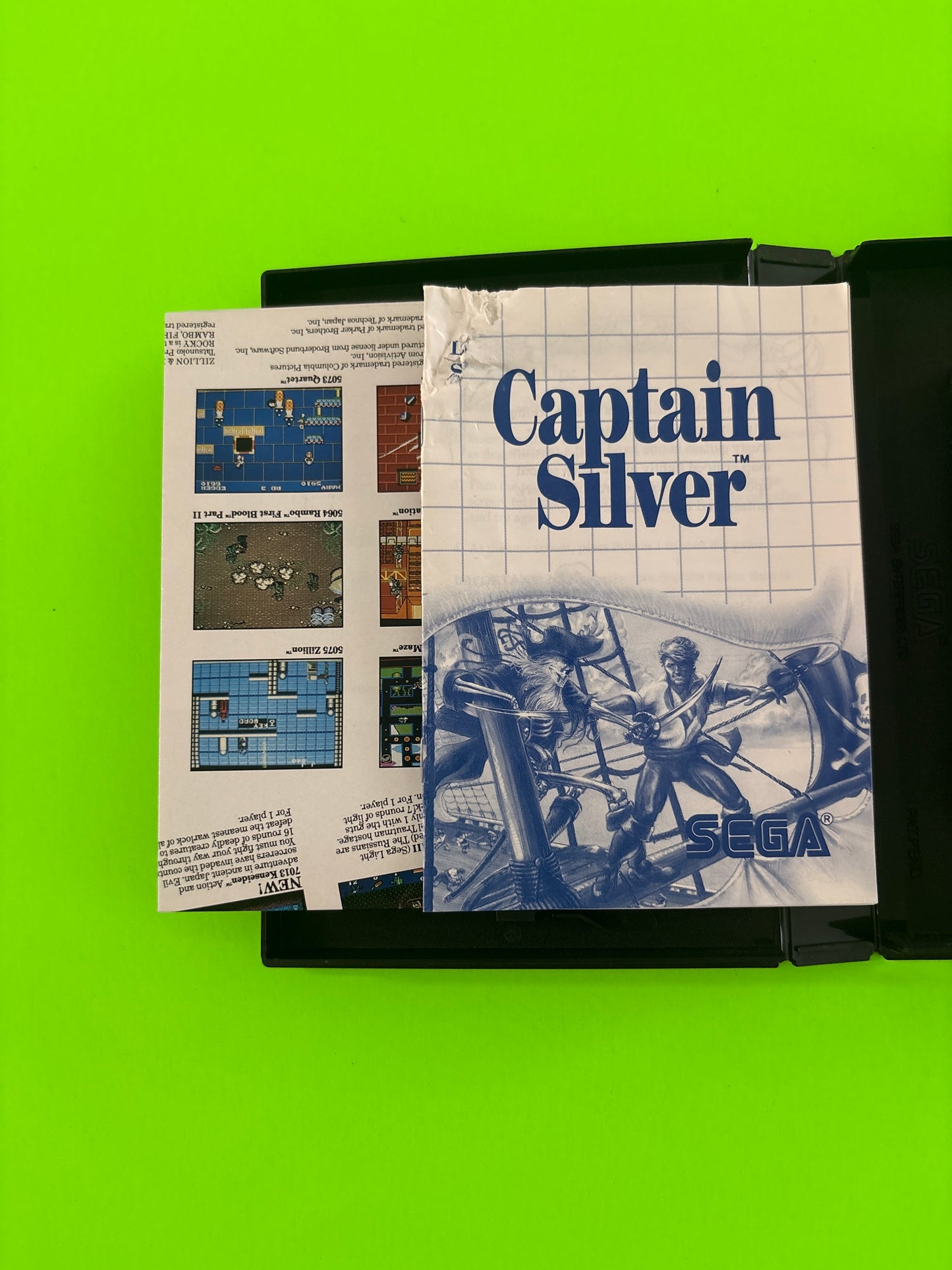 Captain Silver (Sega Master System, 1987) Complete w/Manual Authentic