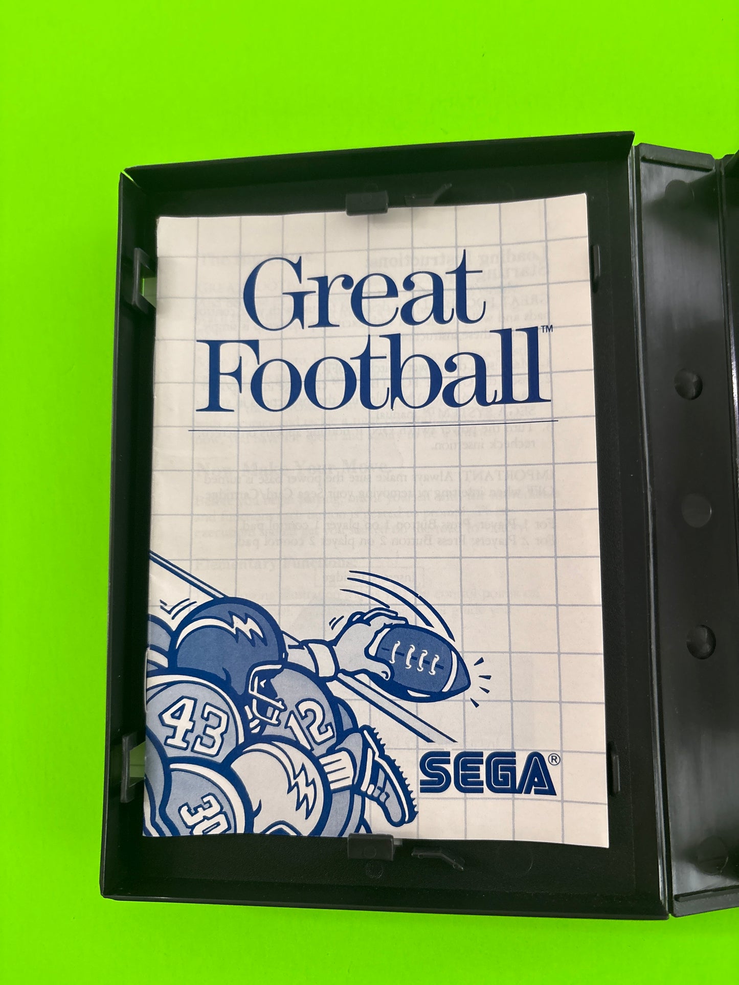 Great Football (Sega Master System, 1987) Complete w/Manual Authentic #2