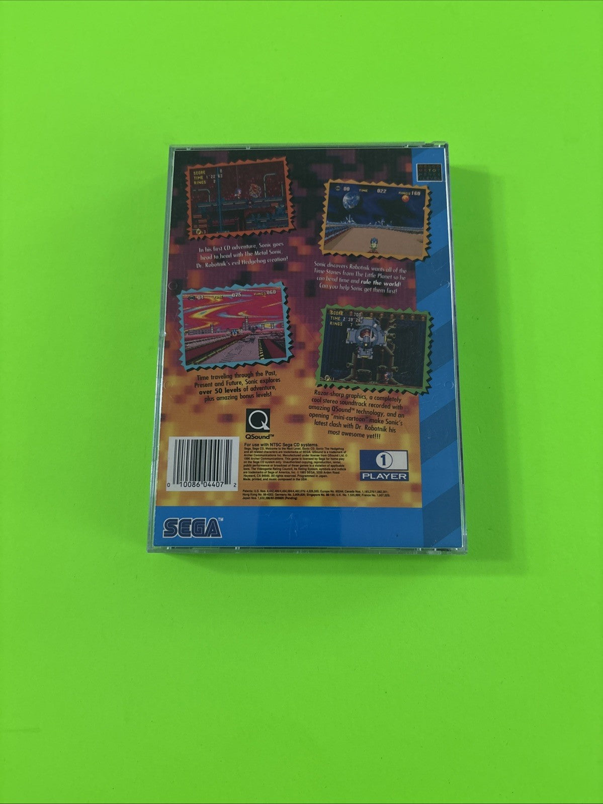 Sonic CD (Sega CD, 1993) CIB w/ Registration Tested & Working