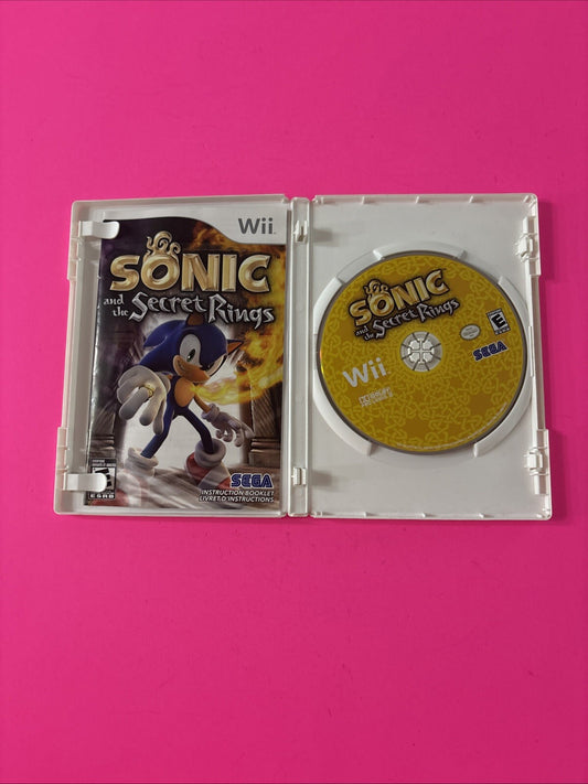 Sonic and the Secret Rings (Nintendo Wii) Complete CIB Game Manual