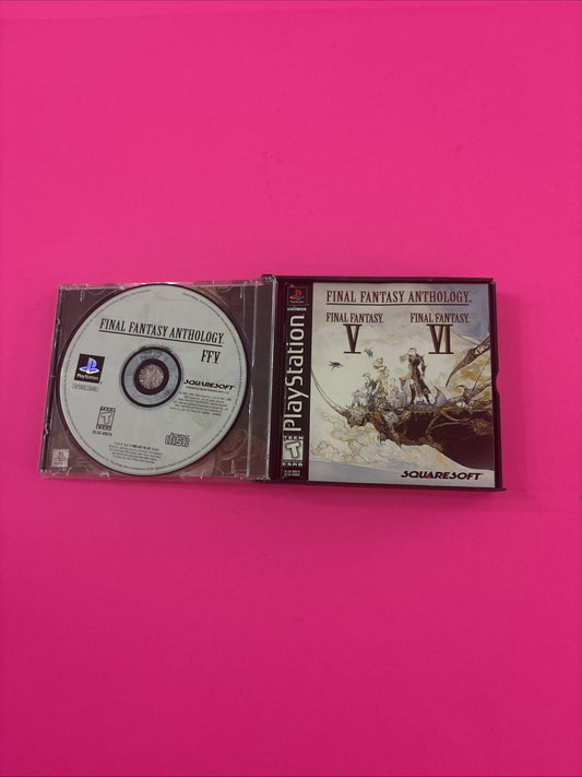 Final Fantasy Anthology (Sony PlayStation 1 1999) PS1 Black Label No Soundtrack