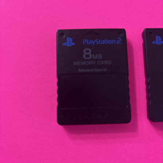 Sony PlayStation 2 PS2 Official MagicGate 8MB Memory Card SCPH-10020 Lot of (2)b