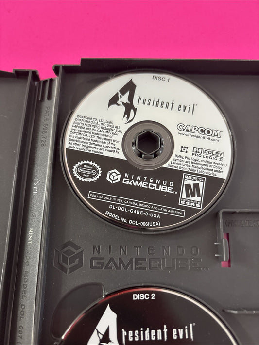 Resident Evil 4 Nintendo GameCube 2005 DISC ONLY 1 & 2