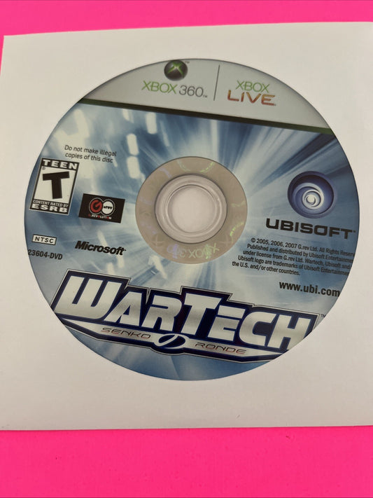 WarTech: Senko no Ronde (Microsoft Xbox 360, 2007) - DISC ONLY
