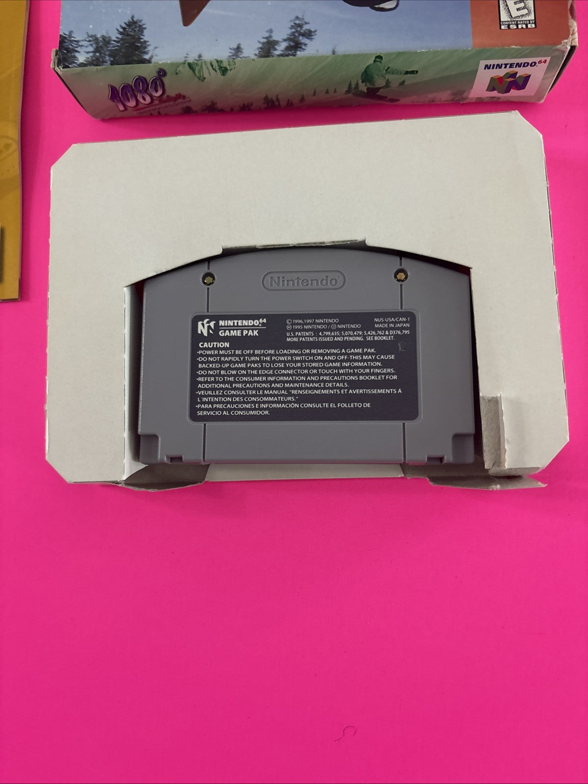 1080° Snowboarding (Nintendo 64, 1998) N64 Box Manual Insert Plastic Protector