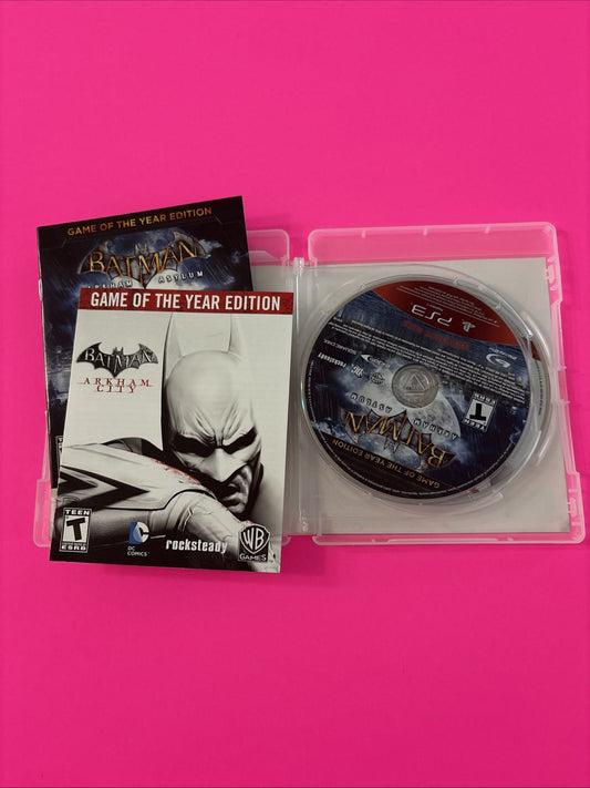 Batman Arkham Asylum + Arkham City Dual Pack (Sony PlayStation 3, 2013) - CIB