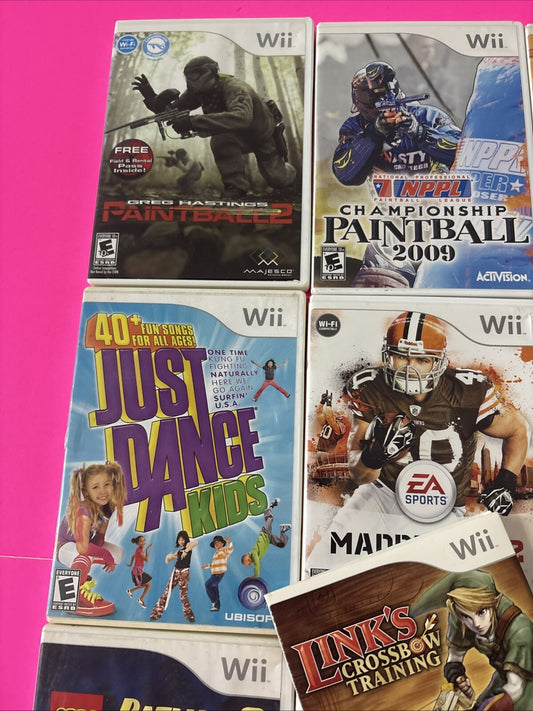 Nintendo Wii (13) Game Lot ALL Complete in Box (1z)