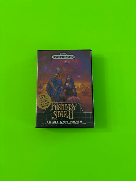 Phantasy Star II (Sega Genesis, 1990) w/Poster No Manual Authentic