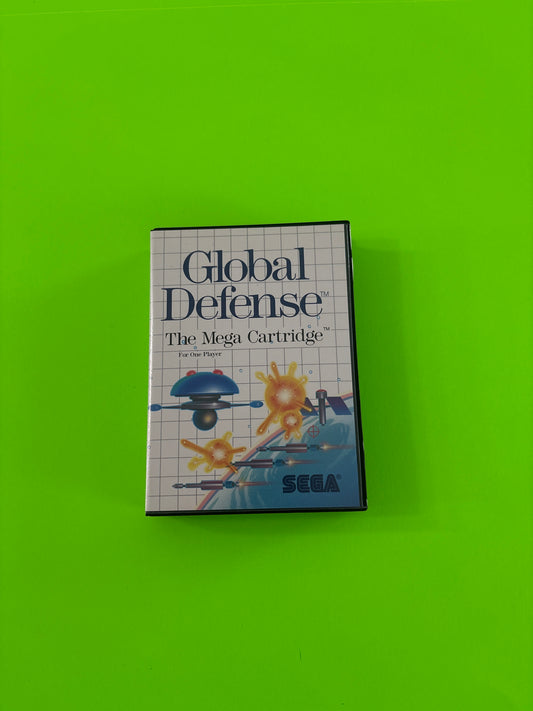 Global Defense (Sega Master System, 1988) Complete w/Manual Authentic