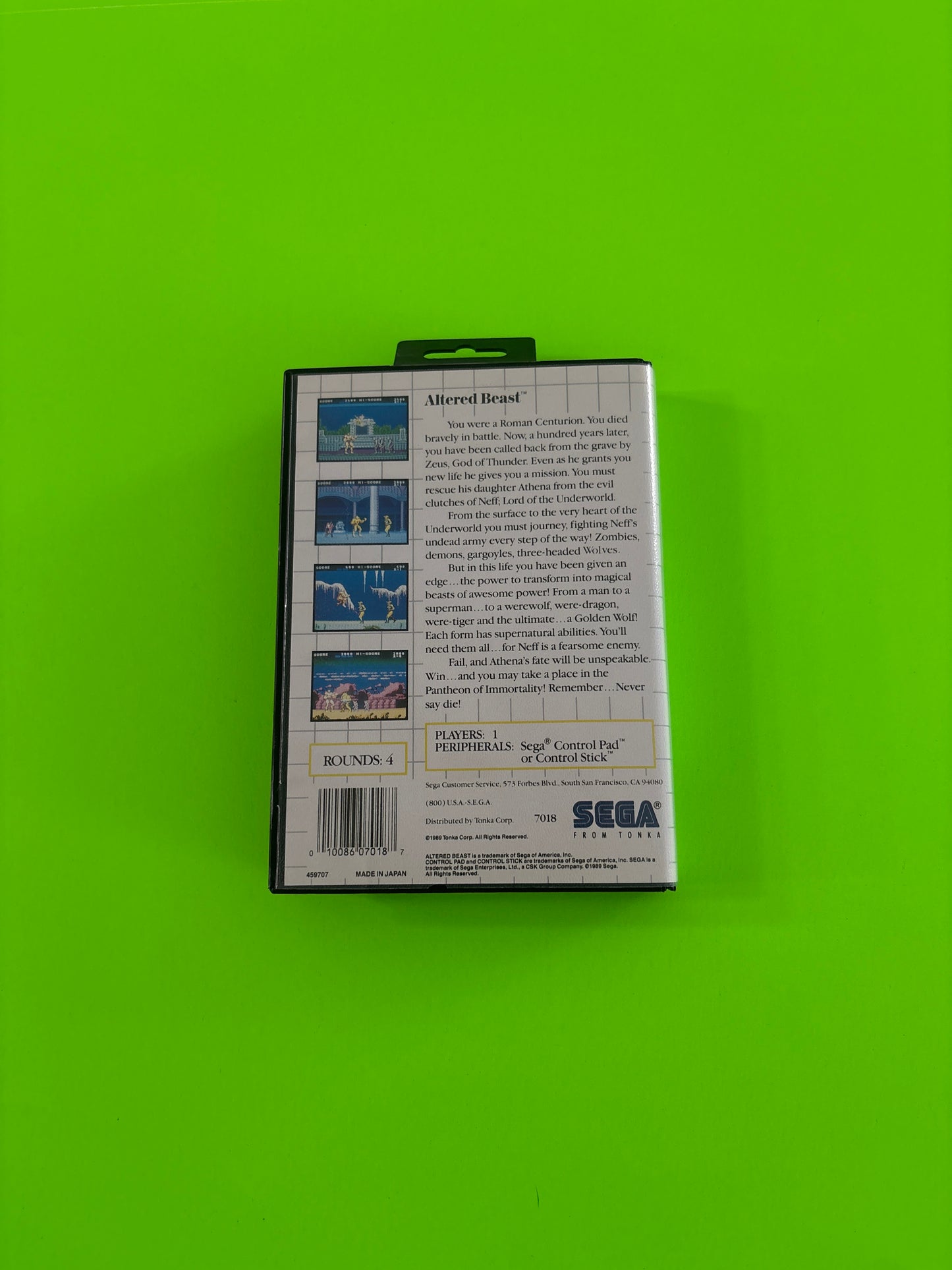 Altered Beast (Sega Master System, 1989) Complete w/Manual Authentic