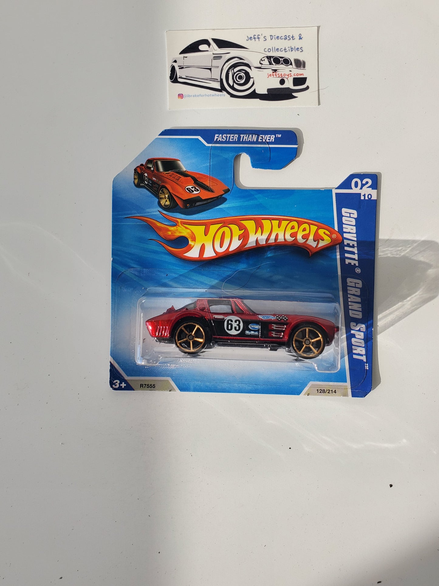 2010 Hot Wheels Corvette Grand Sport #128 Short Card FTE Red