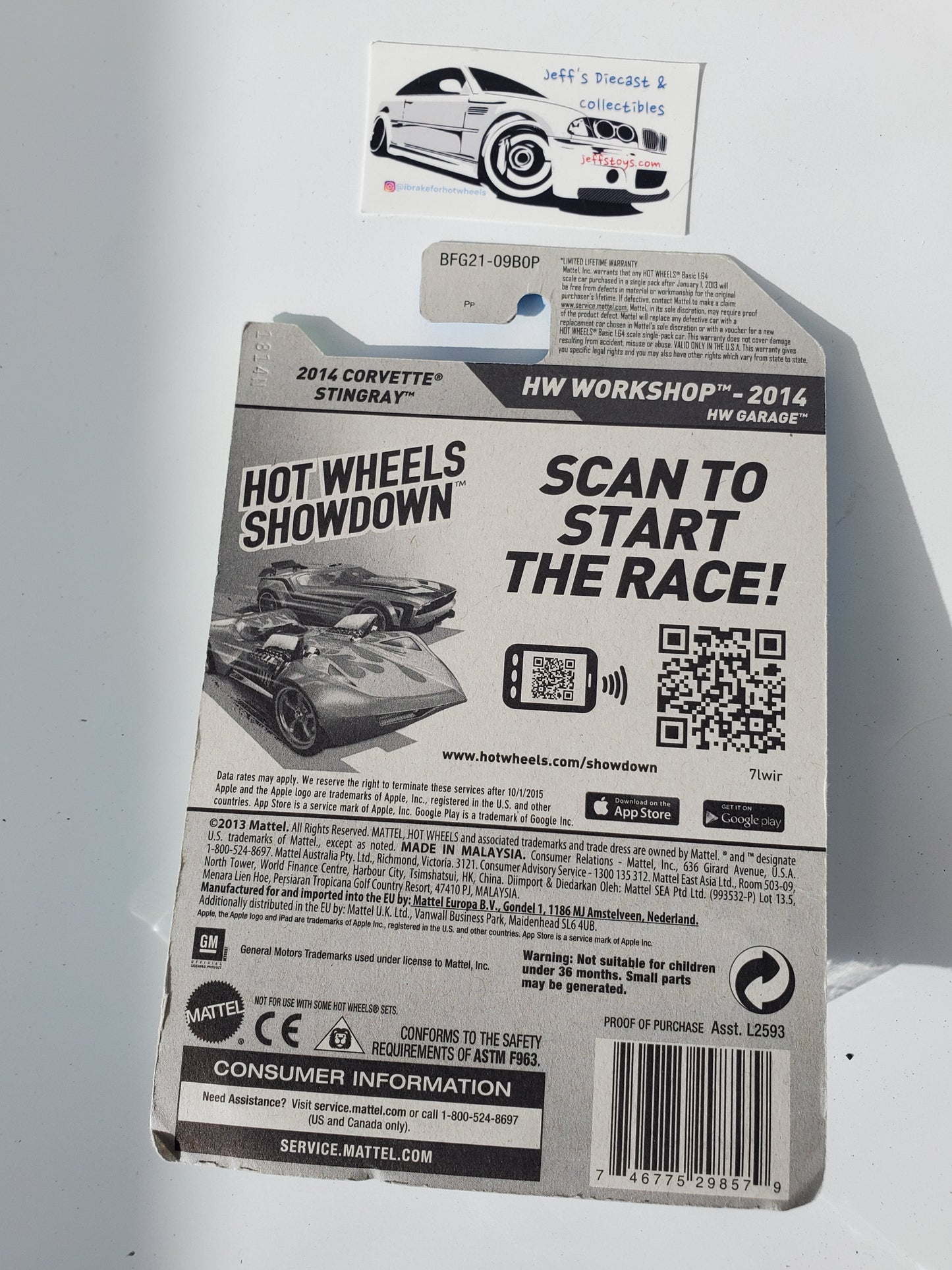 2014 Hot Wheels 2014 Corvette Stingray #207 Blue