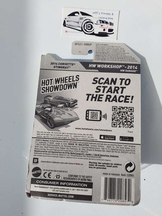 2014 Hot Wheels 2014 Corvette Stingray #207 Blue