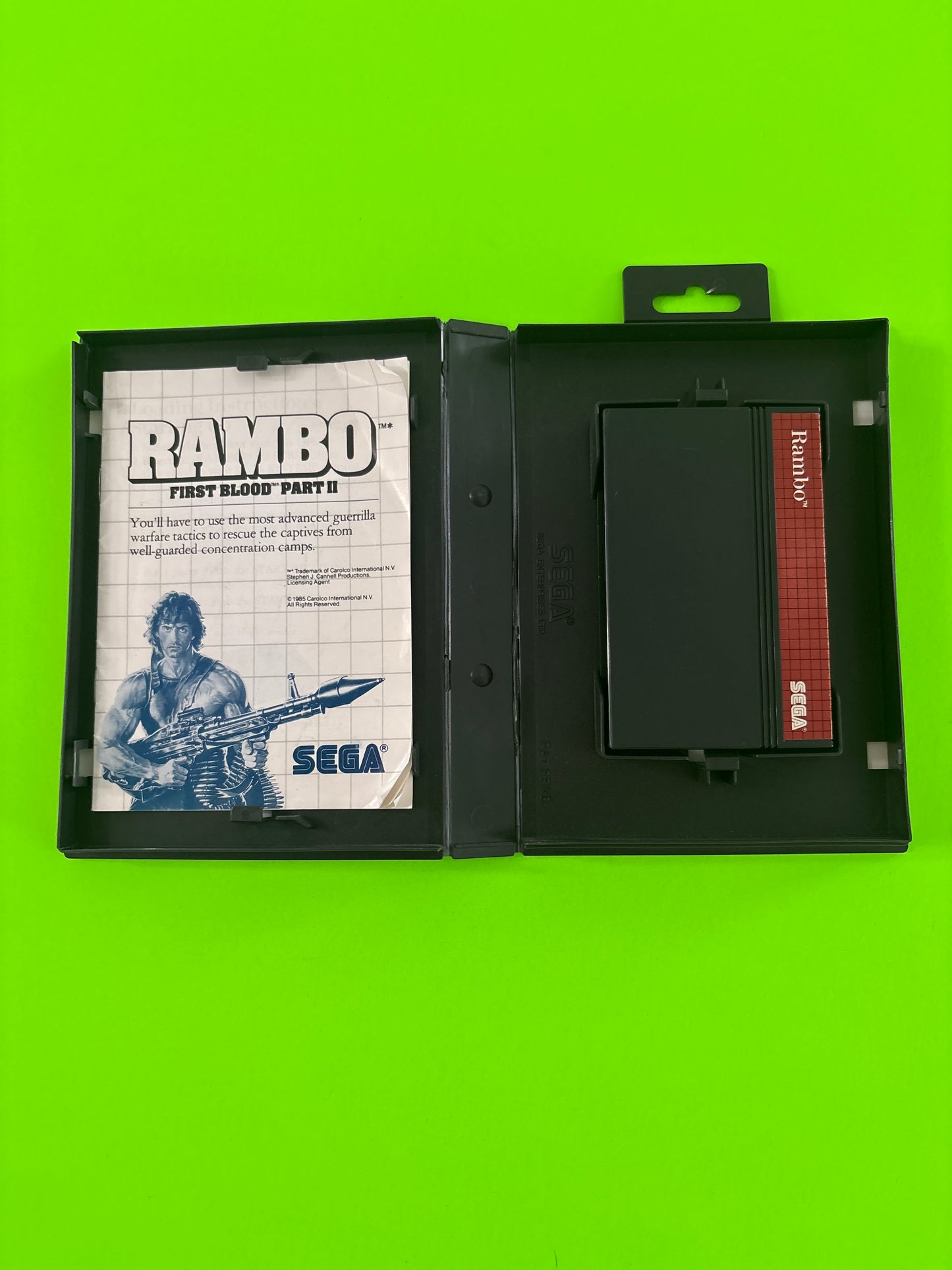 Rambo First Blood Part 2 (Sega Master System, 1986) Complete w/Manual #1