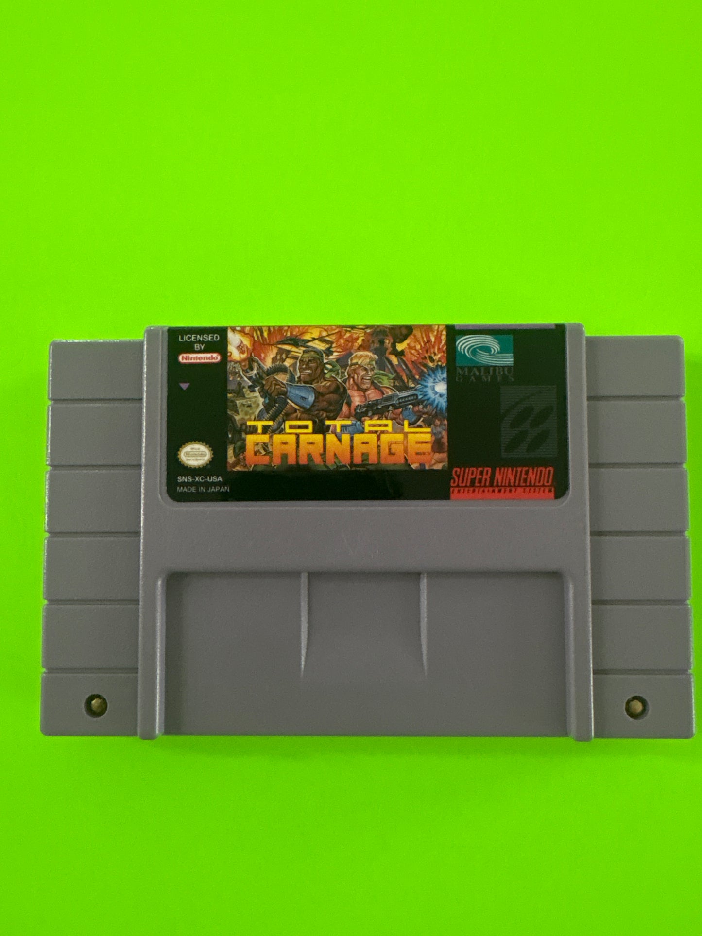 Total Carnage (Super Nintendo Entertainment System, 1993) SNES Authentic