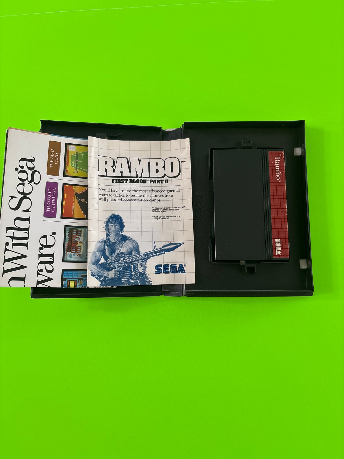 Rambo First Blood Part 2 (Sega Master System, 1986) Complete w/Manual #2