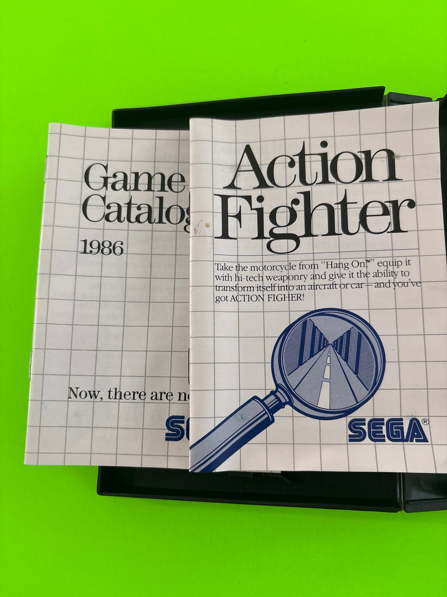 Action Fighter (Sega Master System, 1986) Complete w/Manual Authentic