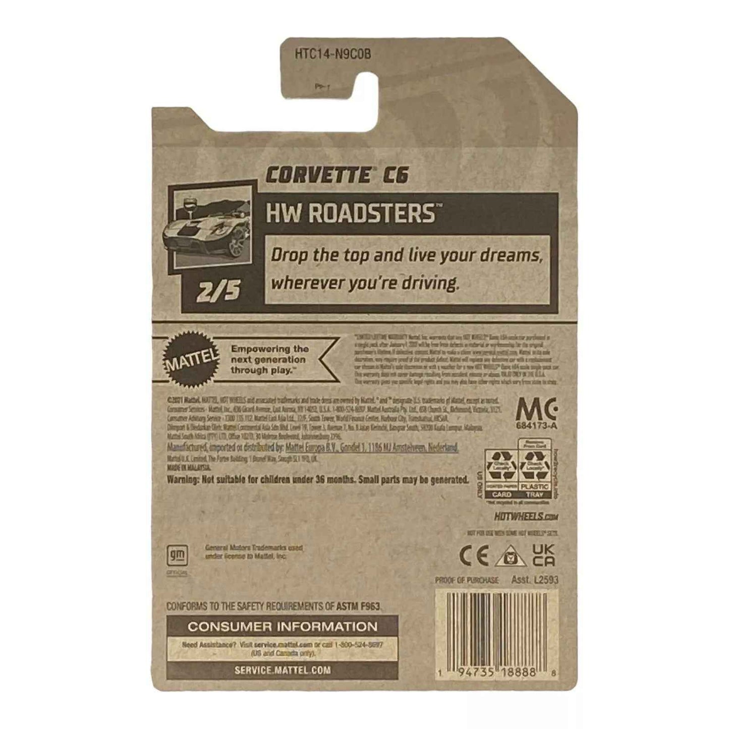 Hot Wheels Corvette C6 - Roadsters Series 2/5