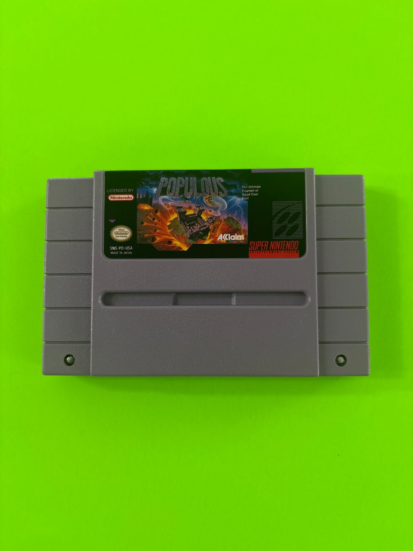 Populous (Super Nintendo Entertainment System, 1991) SNES Authentic