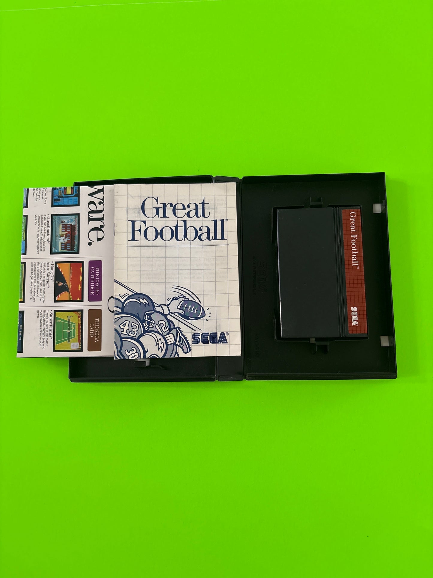 Great Football (Sega Master System, 1987) Complete w/Manual Authentic