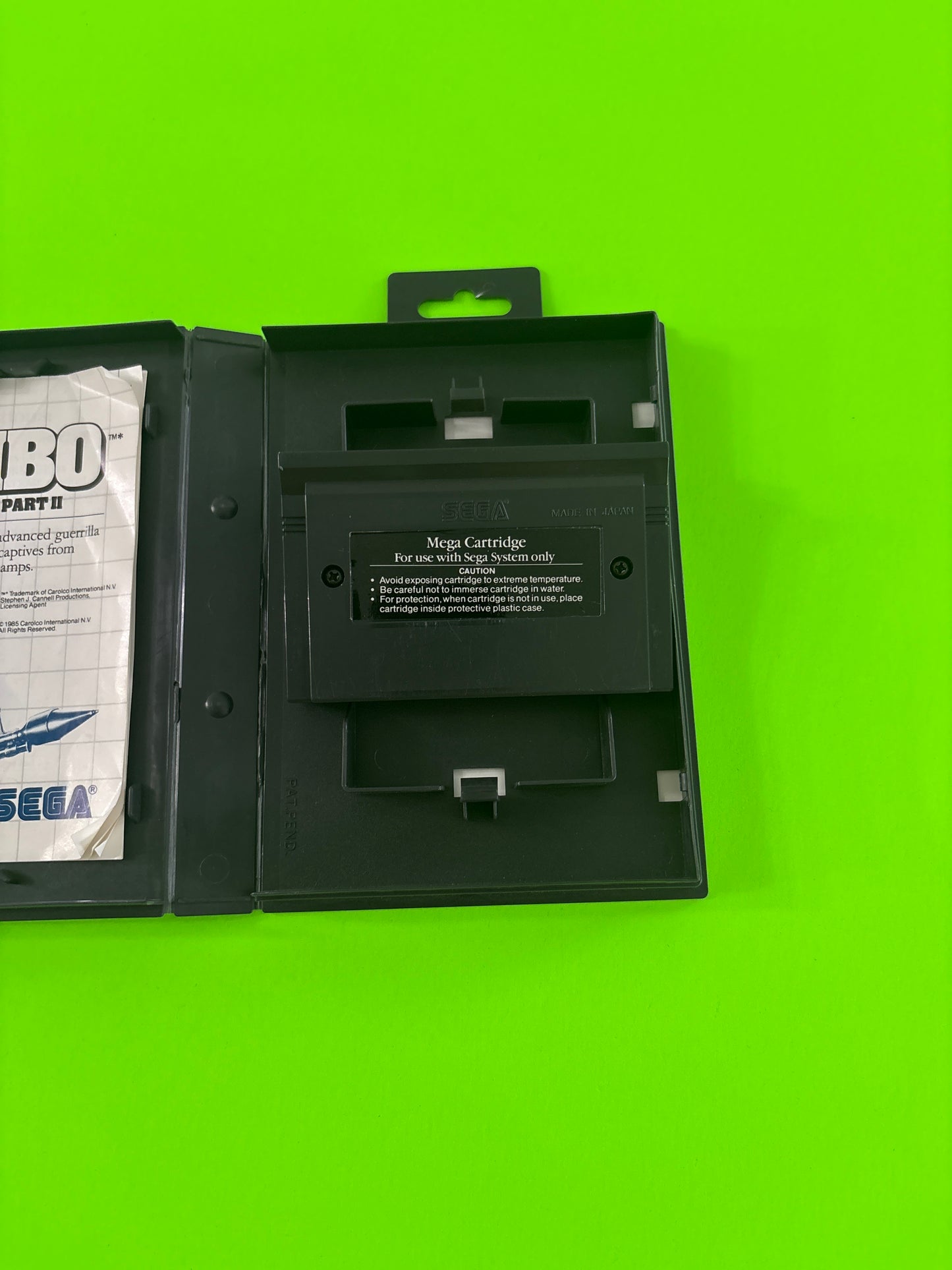 Rambo First Blood Part 2 (Sega Master System, 1986) Complete w/Manual #1