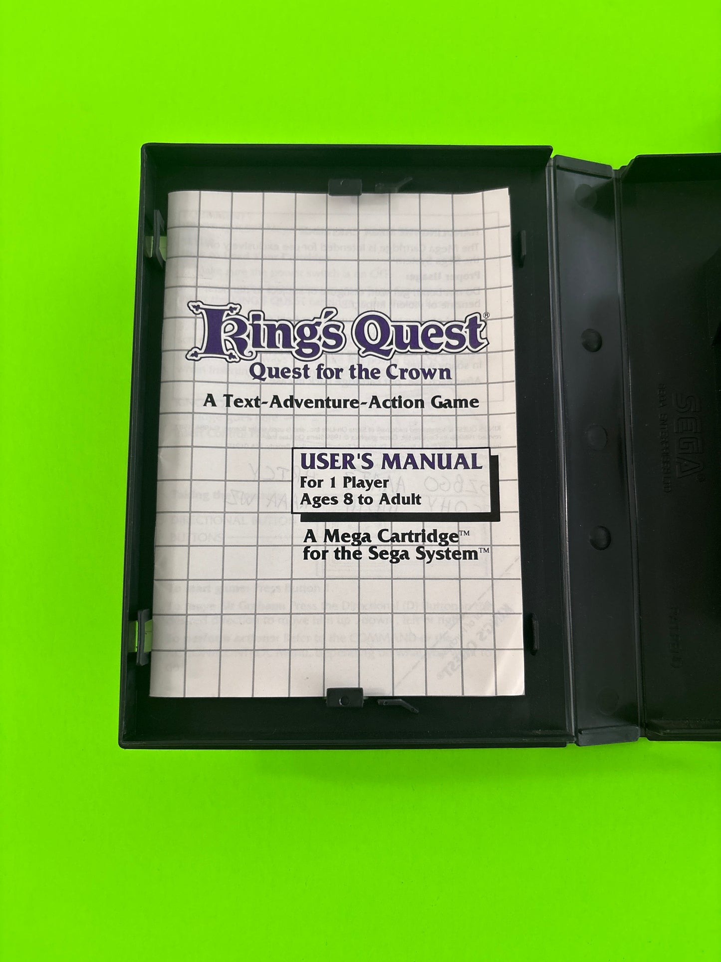 King's Quest: Quest for the Crown (Sega Master System, 1989) Complete w/Manual
