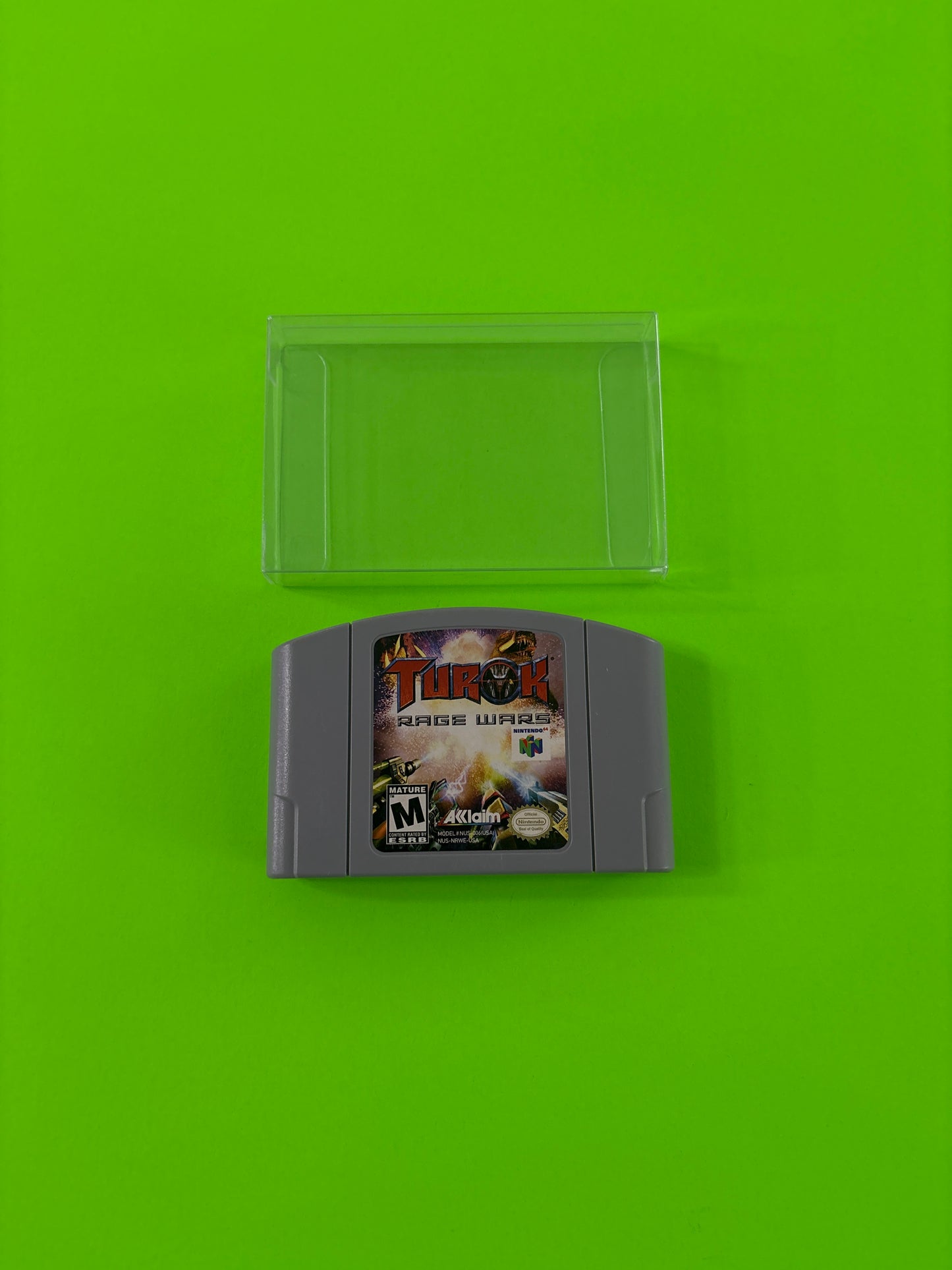 Turok Rage Wars (Nintendo 64, 1999) N64 Authentic Grey Cart Variant