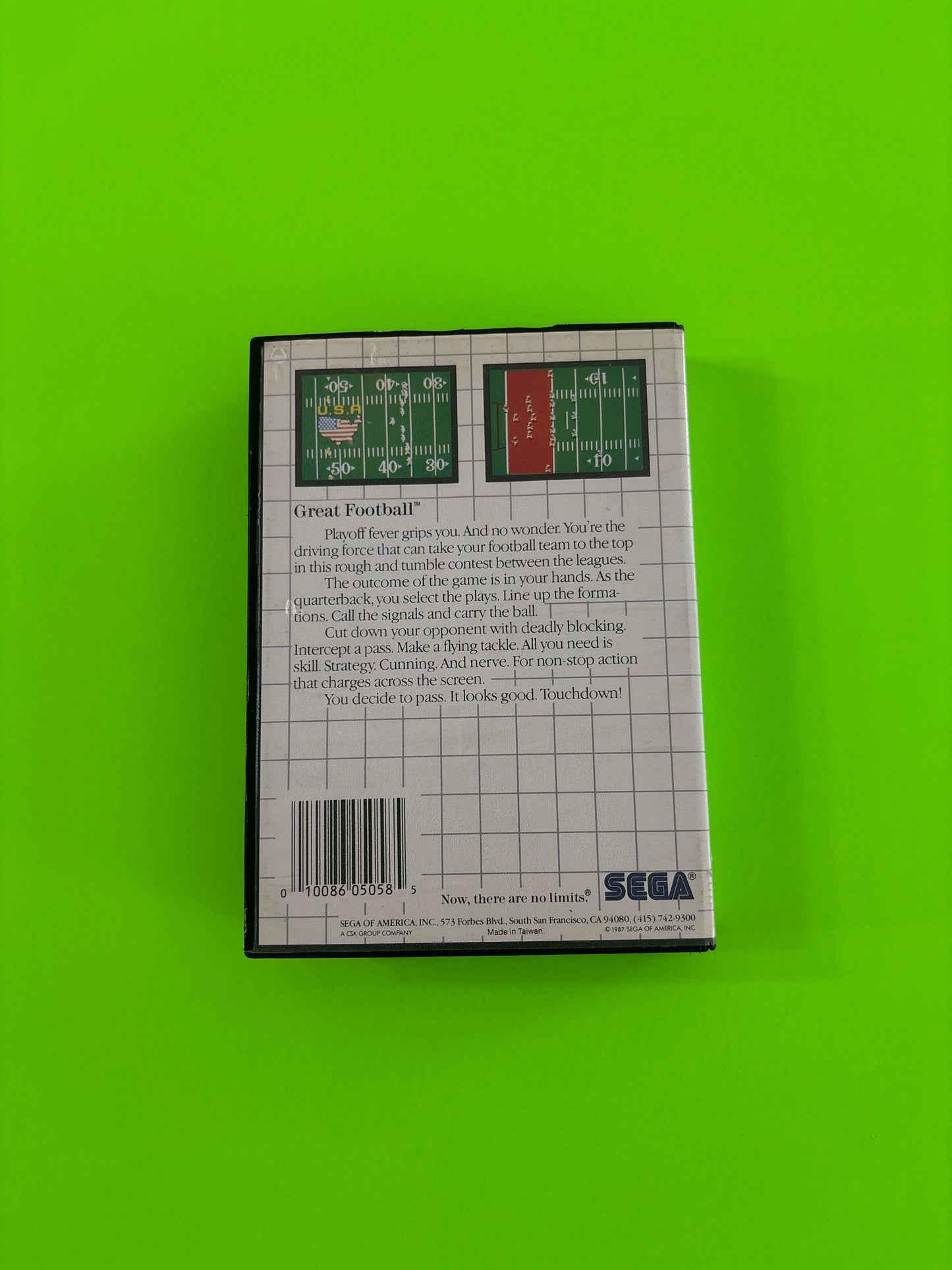 Great Football (Sega Master System, 1987) Complete w/Manual Authentic