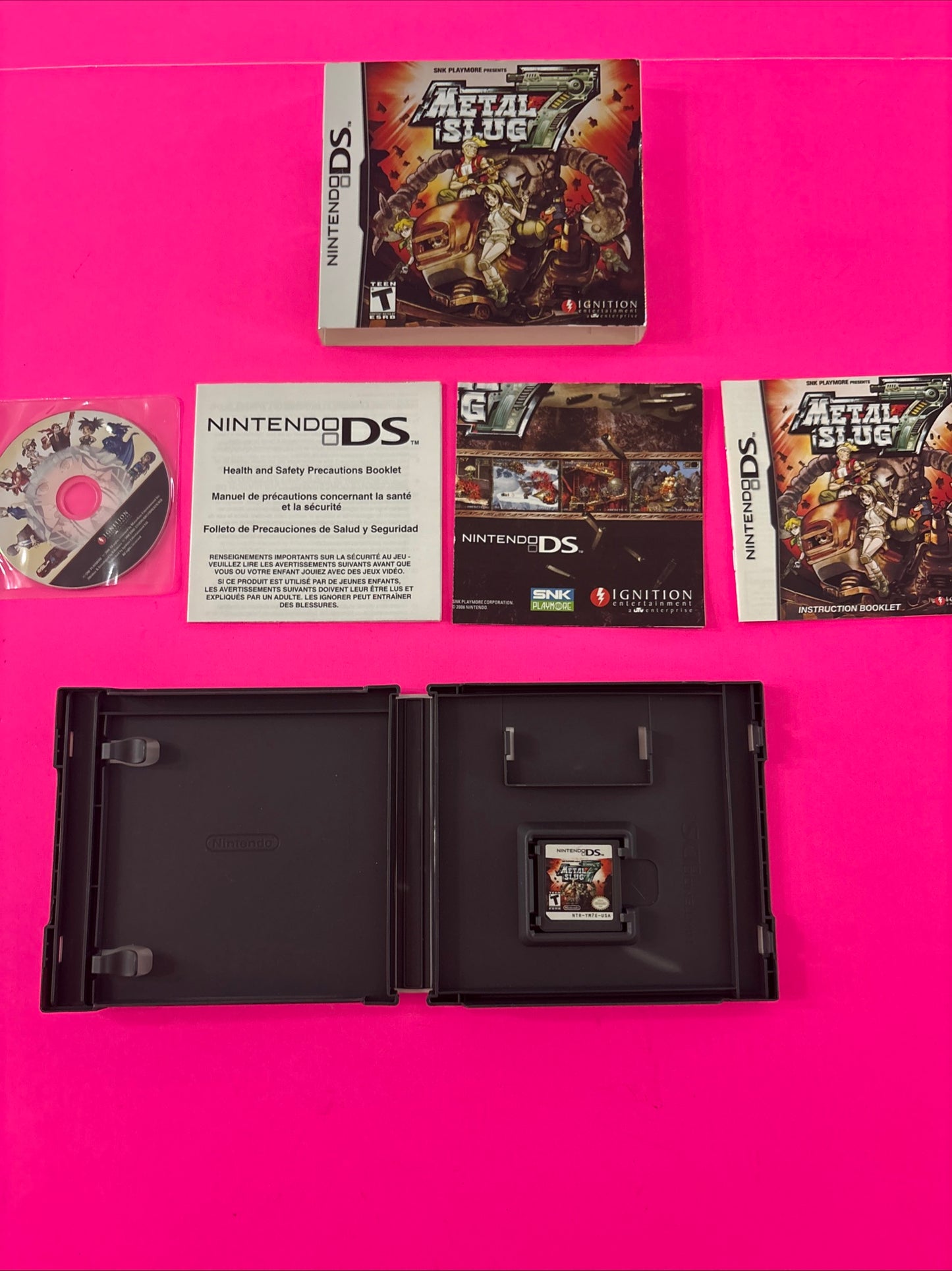 Metal Slug 7 CIB (Nintendo DS, 2008) with Slip Cover, Music CD, and Poster