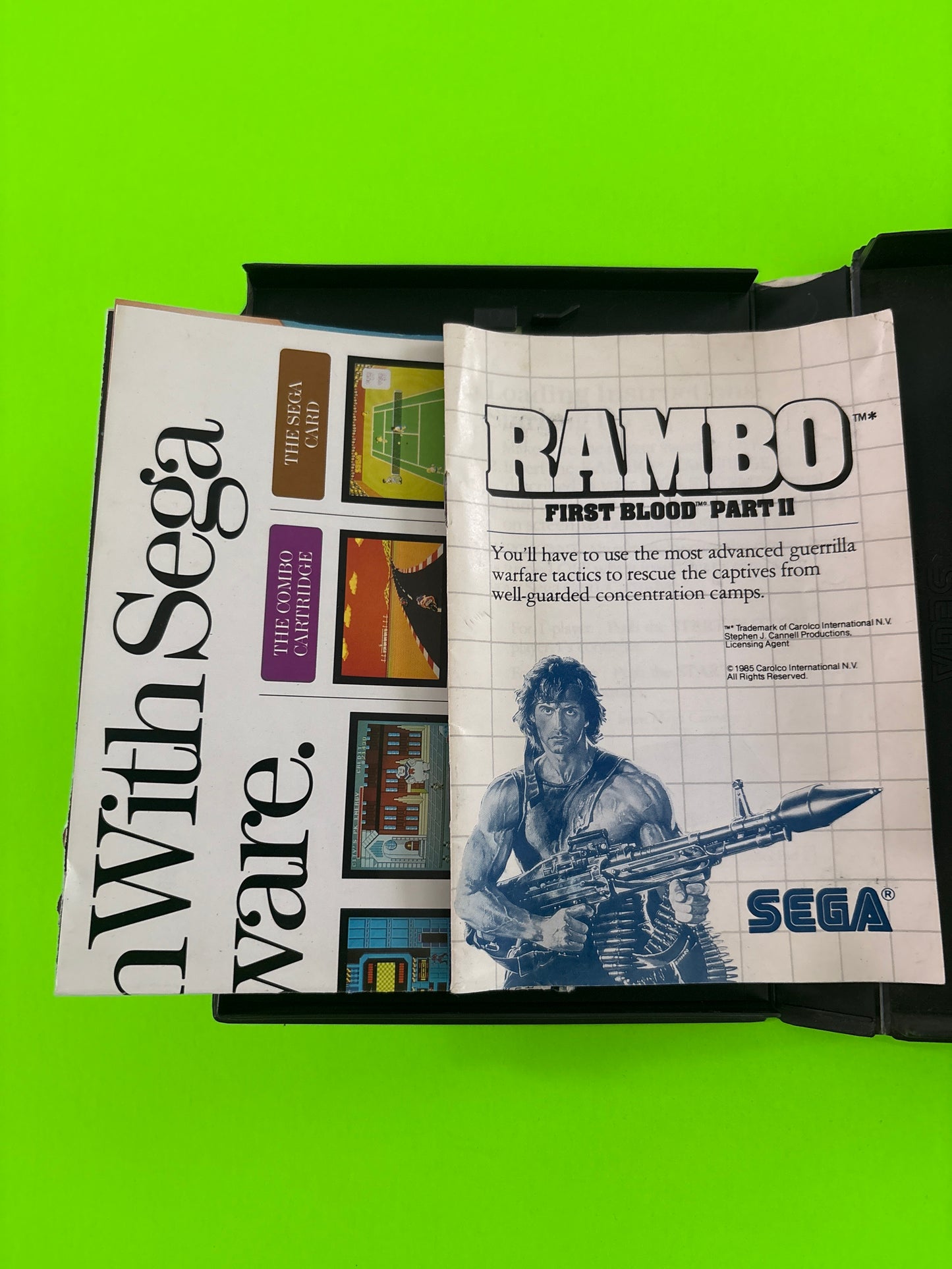 Rambo First Blood Part 2 (Sega Master System, 1986) Complete w/Manual #2