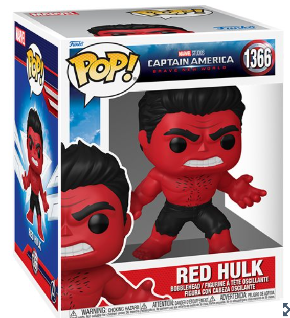 Captain America: Brave New World Red Hulk Super 6-Inch Funko Pop! Vinyl Figure #1366