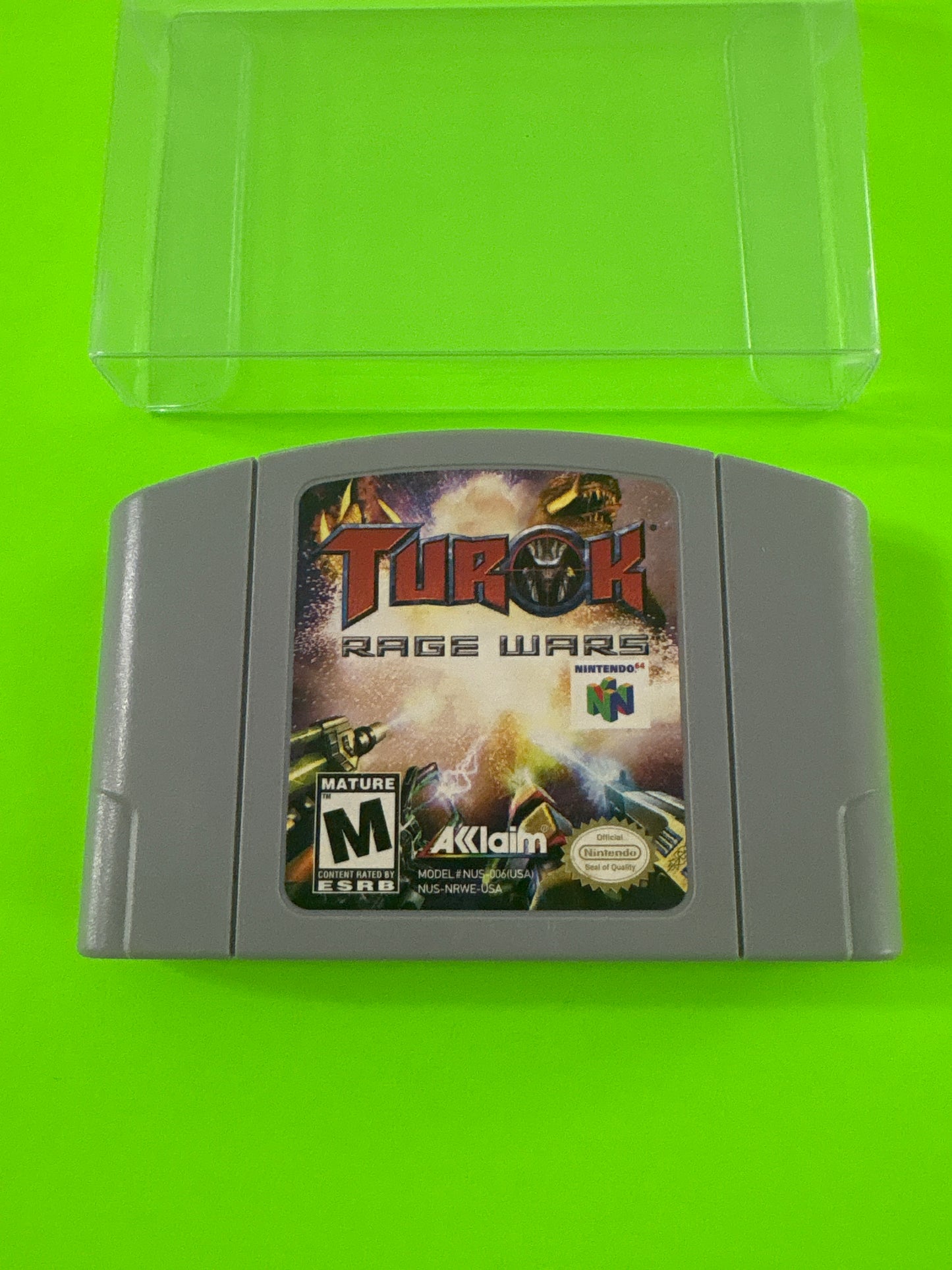 Turok Rage Wars (Nintendo 64, 1999) N64 Authentic Grey Cart Variant