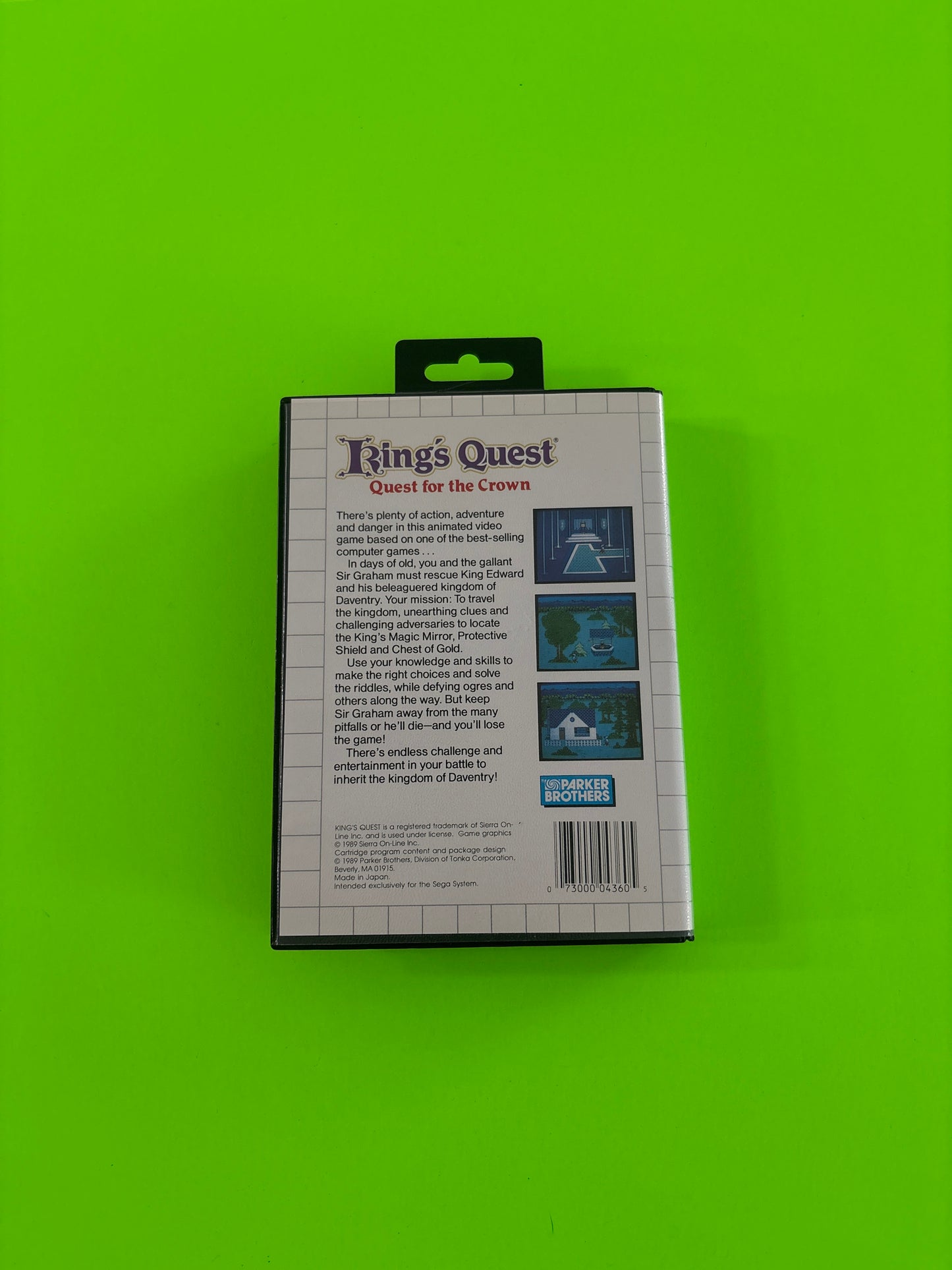 King's Quest: Quest for the Crown (Sega Master System, 1989) Complete w/Manual