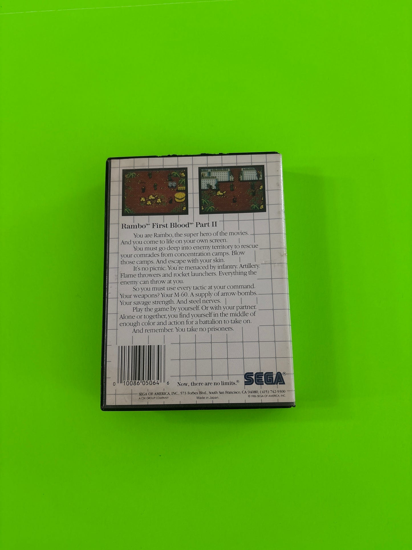 Rambo First Blood Part 2 (Sega Master System, 1986) Complete w/Manual #2