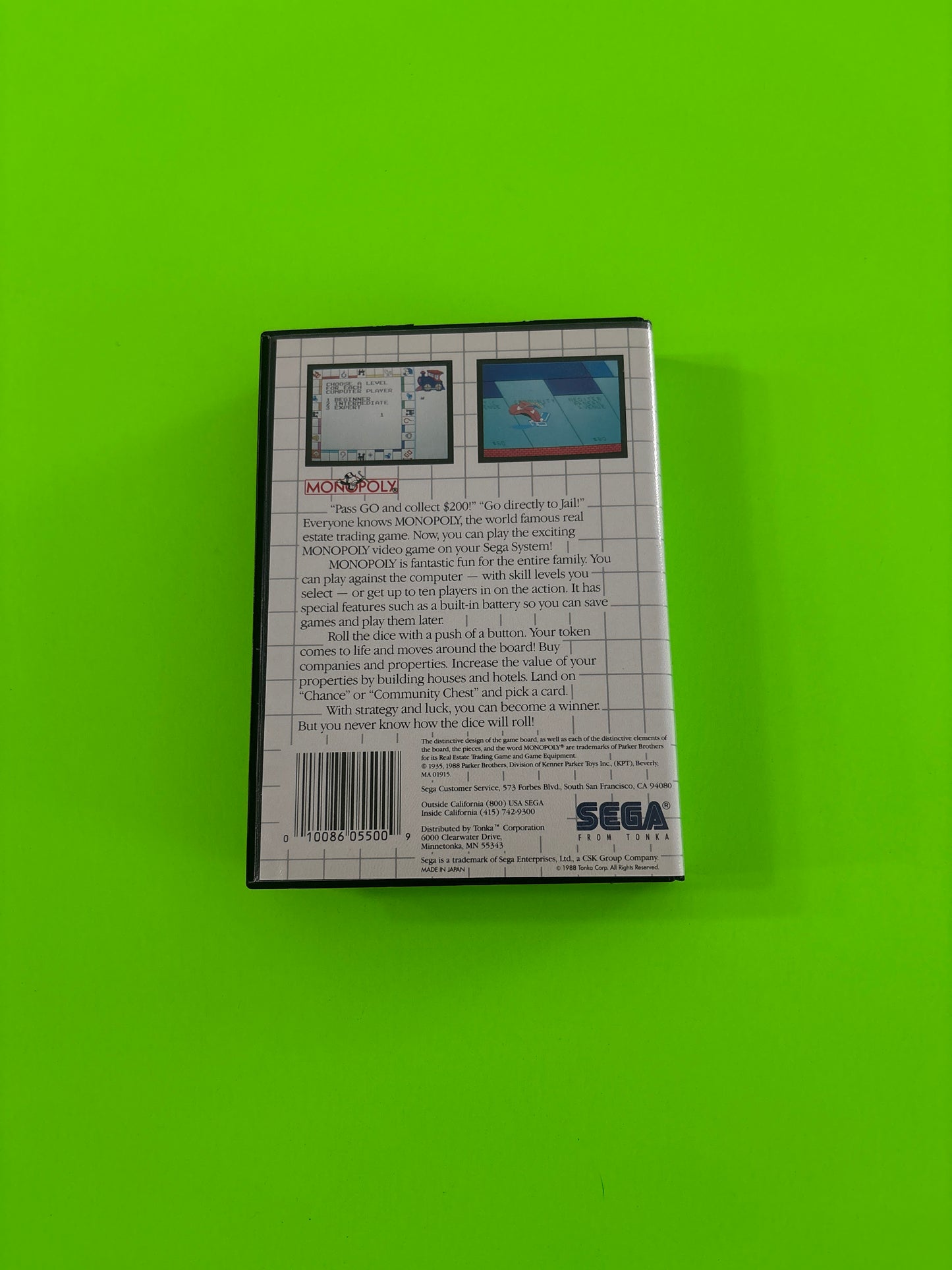 Monopoly (Sega Master System, 1988) No Manual Authentic