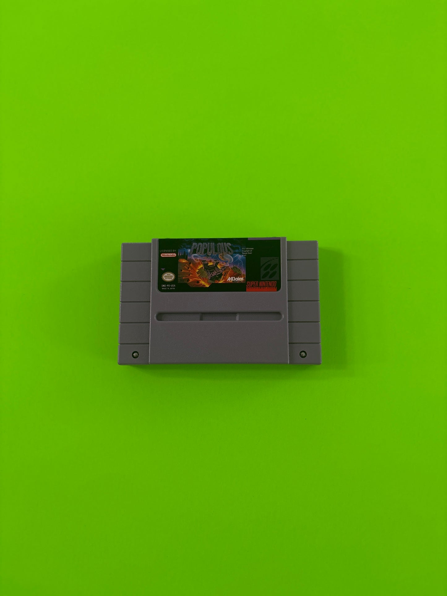 Populous (Super Nintendo Entertainment System, 1991) SNES Authentic