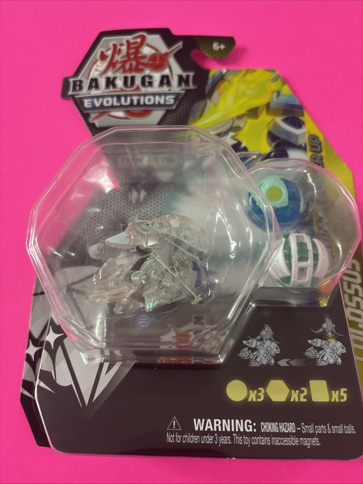 Bakugan Evolutions Colossus Platinum Power Up Pack Diamond Chase Rare Brand New