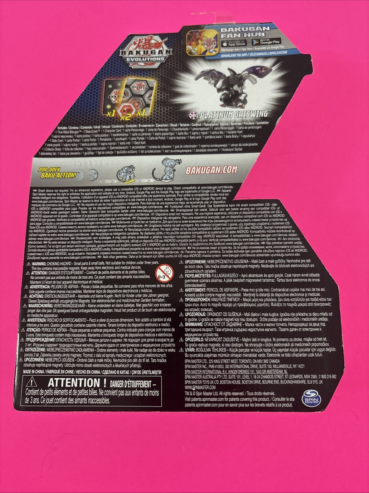 Bakugan Evolutions Elemental Rare DARKUS GRISWING Platinum Series Brand New #2
